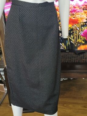 ❗️ E CLAT Classic Black Textured Midi  Pencil Skirt - Women ❗️